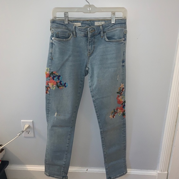 Anthropologie Embroidered Jeans - Picture 1 of 6